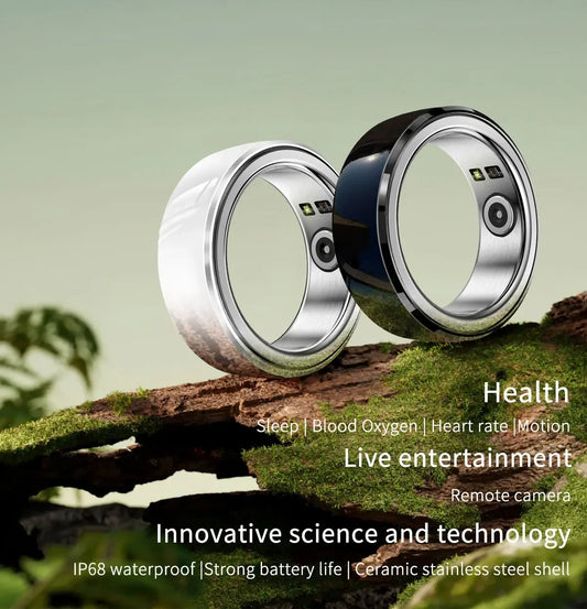 Monitoring Ring for Blood Pressure, Heart Rate, Sleep