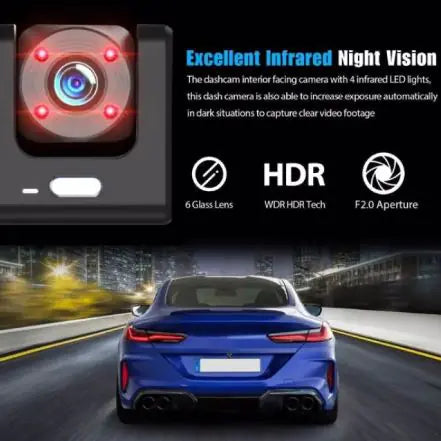 High Definition 1080P Dash Cam Front and Rear